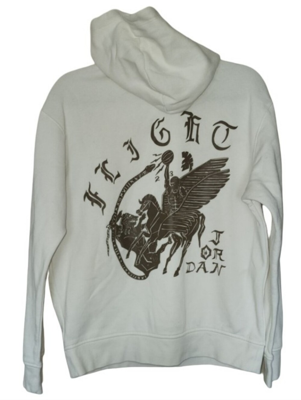 Jordan Artist Series Flight Hoodie Cream Fleece Pullover‎ Men's Medium